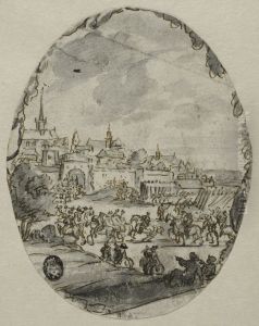 Trupper tagar in i en stad by Romeyn de Hooghe