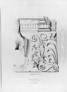 Fragment av fris i terracotta, Pompeji by Fredrik Wilhelm Scholander