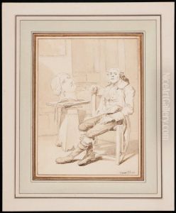 A Sculptor in His Studio by Francois-Andre Vincent