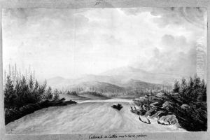 Cataracte de Cattila sous Cercle polaire by Anders Fredrik Skjoldebrand