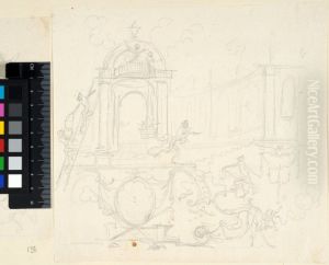 Study for a Decorative Composition with Singeries by Claude III Audran