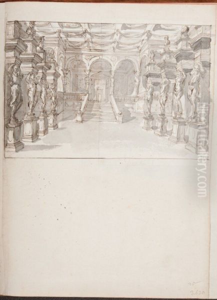 Teaterdekoration, interior, anticamera - view 1