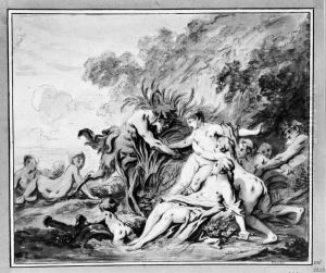 Pan och Syrinx by Marie-Jeanne Boucher