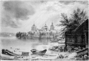 Gripsholms slott fran Mariefred by Carl Johan Billmark