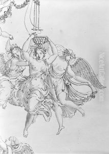 Utkast till panna for Sturefors by Louis Masreliez
