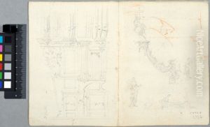 Study for the Organ and the Baldachin by the High Altar of the Church of Hotel des Invalides, Paris