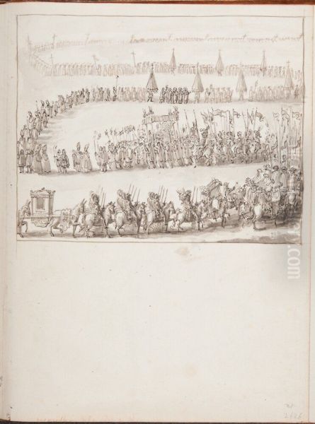 Corpus Christi-fest, Rom 1667 - view 1