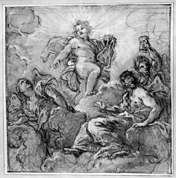 Apollo and the three Parcae - view 1