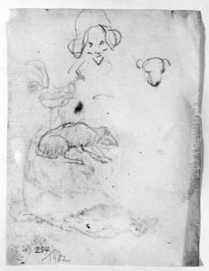 Skiss av hund by Claude Lorrain (Claude Gellee)
