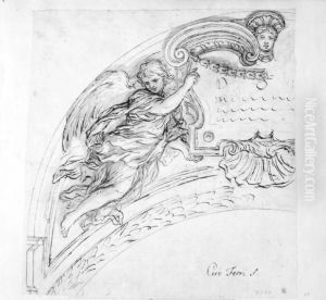 Angel flying. Detail of a tomb