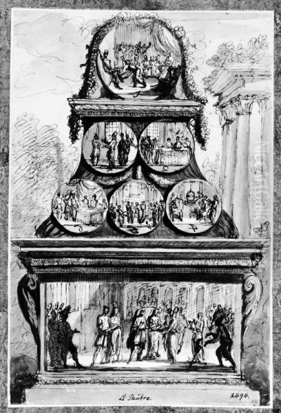 Utkast till monument med medaljonger - view 1