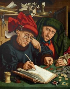 Twee belastingontvangers by Quinten Metsys