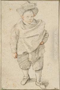 A small boy in a wide cape