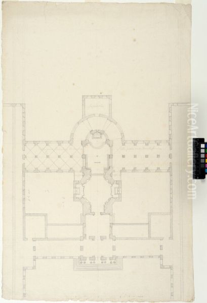Proposal for the Church of the Hotel des Invalides, Paris. Plan - view 1