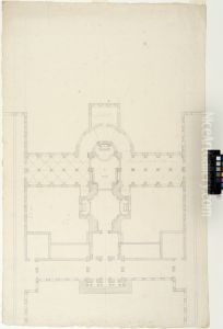 Proposal for the Church of the Hotel des Invalides, Paris. Plan by Liberal Bruant