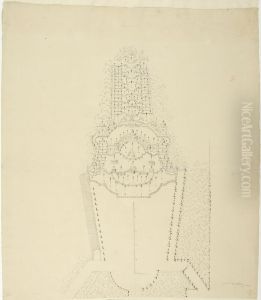 Forslag till stor kaskad, mojligen for Saint-Cloud by Carl Harleman
