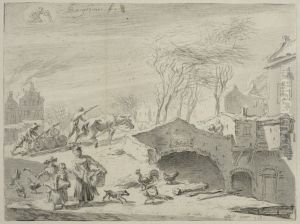 Byscen (januari) by Nicolaes Pieterszoon Berchem