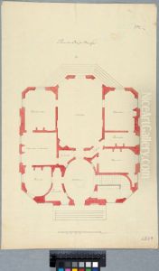 Andringsforslag av plan till en villa; plan over bottenvaningen by Carl Harleman