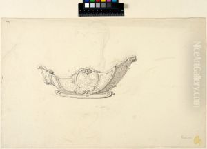 Boat-shaped Saladier with the Lesser Swedish Coat of Arms and an Outlined Canopy by Carl Harleman