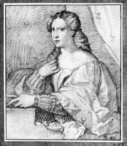 Portrait of a young lady by Federico Zuccari