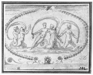Amphitrite carried by tritons by Taddeo Zuccari