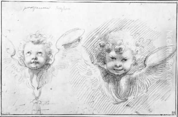 Two angel's heads - view 1