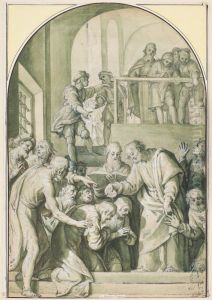 St. Peter baptising by Agostino Ciampelli