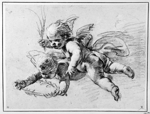 Two putti - view 1