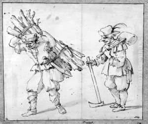 Two Woodcutters by Pier Leone Ghezzi