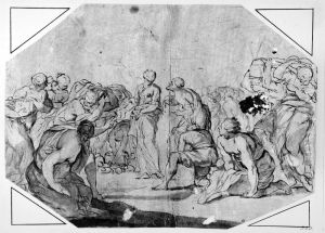 The Israelites gathering manna in the wilderness The Israelites gathering manna in the wilderness