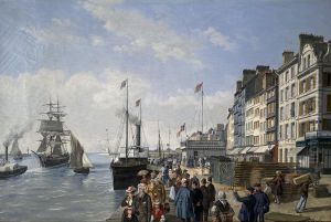 The Departure of the Liner by Leon Auguste Asselineau
