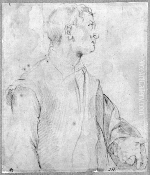 Standing youth facing right - view 1