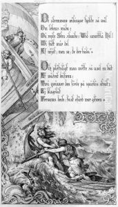 Illustration till "Fjolners saga". Plansch 17