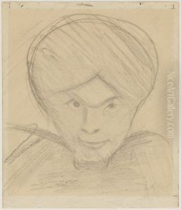 Sjalvportratt i turban Sjalvportratt i turban
