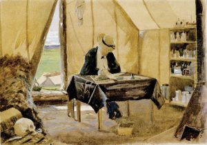 Red Cloud Camp by Jules Tavernier