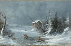 The Blizzard by Cornelius David Krieghoff