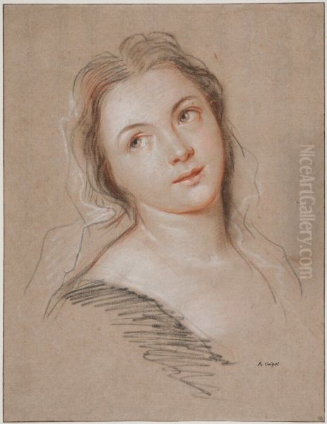 A Young Woman, Looking over Her Shoulder - view 1