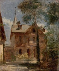 Maison A Honfleur by Adolphe Felix Cals