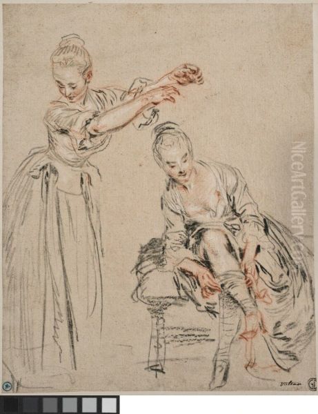 Two Studies of a Young Woman - view 1