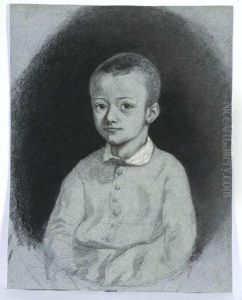 Portrait De Jeune Garcon by Adolphe Felix Cals