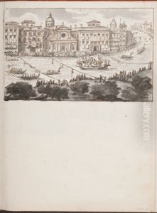 Festen i San Rocco i Rom 1668 by Pierre Paul Sevin