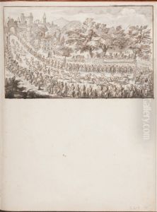 Corso de'Palii, troligen vid Bracciano utanfor Rom by Pierre Paul Sevin