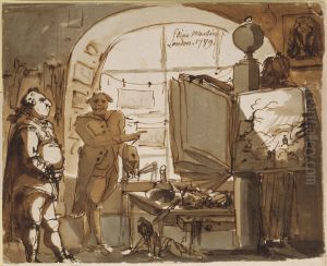 Elias Martin i London by Johan Tobias Sergel