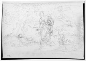 Study for Hagar and Ishmael by Sebastiano Conca
