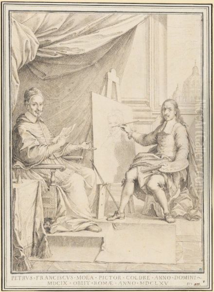 Portrait af Pietro Francesco Mola malande pafvens bild - view 1