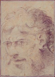 Study of a male head by Pietro Testa