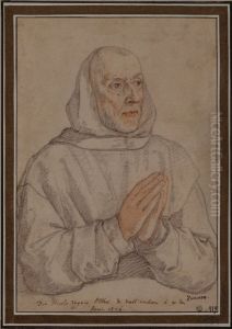 Portrait of Niccolo Ungaro, Abbot of Valombrosa, hooded and clean-shaven