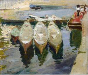 The Basque Port of Guetaria by Joaquin Sorolla