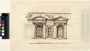 Project for a Temple of Apollo at Versaille. Design of attic elevation