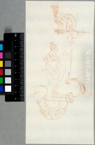 Study for a Decorative Element, a Figure with Turban beneath a Canopy Study for a Decorative Element, a Figure with Turban beneath a Canopy